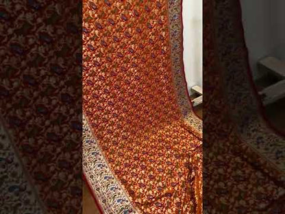 Orange Pure Banarasi Katan Silk Handloom Saree - Shikargah