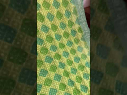 Green Pure Banarasi Khaddi Georgette Handloom  Saree - Rangkaat