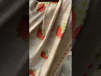 Pure Banarasi Tussar Silk Handloom Khaddi SareeMSK01AC