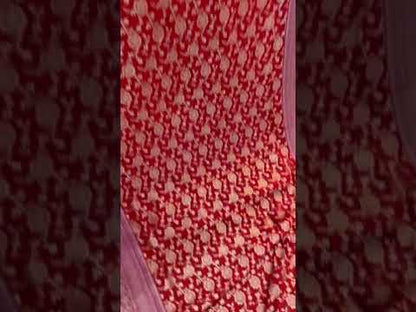 Red Pure Banarasi Katan Silk Handloom Saree