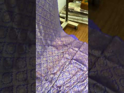 Purple Pure Banarasi Katan Silk Handloom Saree