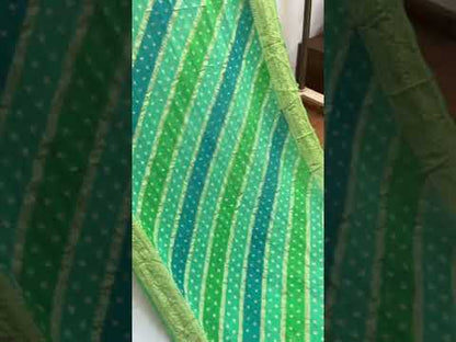 Sea Green Pure Banarasi Khaddi Georgette Handloom  Saree - Rangkaat