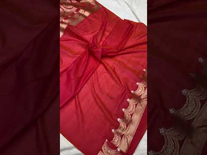 Pink Handwoven Banarasi Katan Silk Sari