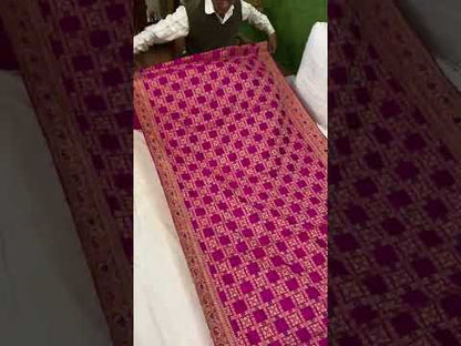 Rani Pink Banarasi Katan Soft Silk Handloom Saree