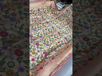 Pure Banarasi Katan silk handloom saree, Minakari (ccc1)