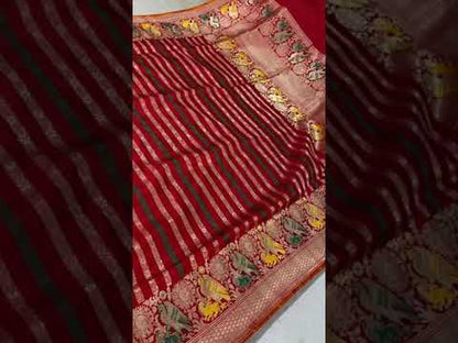 Pure Banarasi Katan silk handloom saree with blouse piece (SkiH2)