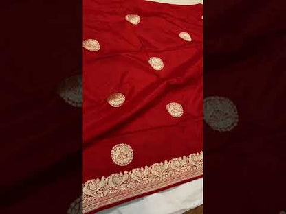 Pure Banarasi Katan Silk Handloom Saree With Blouse Piece (APKM)