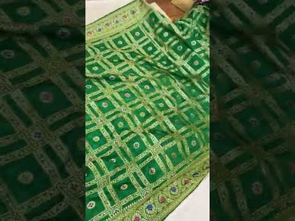 Green  Banarasi Katan Soft Silk Handloom Saree