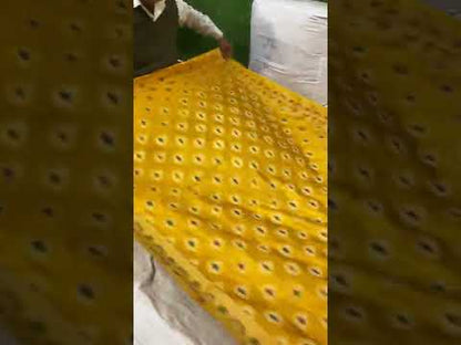 Yellow Banarasi Katan Soft Silk Handloom Saree