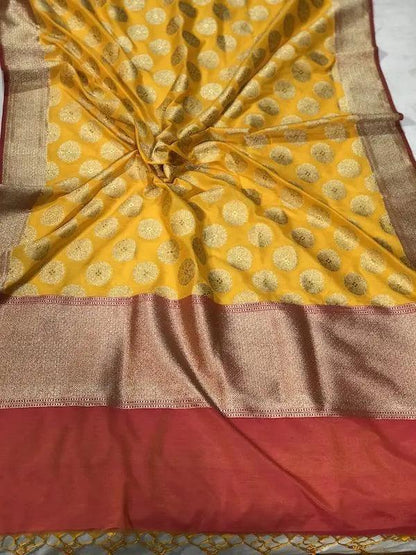 New Banarasi Silk Handloom Dupatta (K09) by Shades Of Benares - banarasi - banarasi saree shop