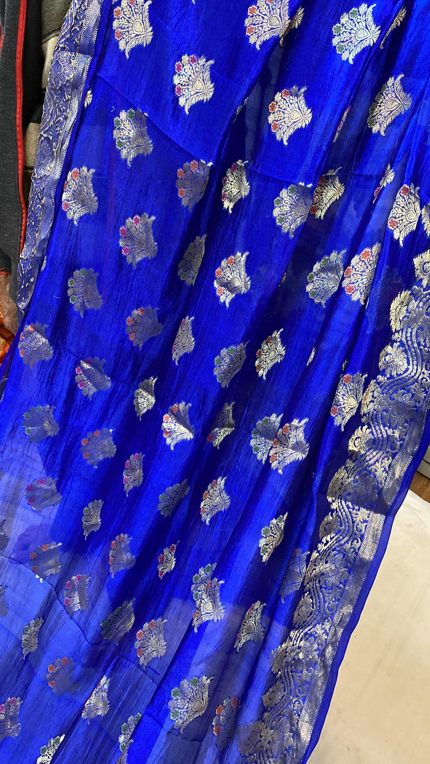 Perfect Royal Blue Pure Banarasi Katan Silk Handloom Saree by Shades Of Benares - banarasi - banarasi saree shop