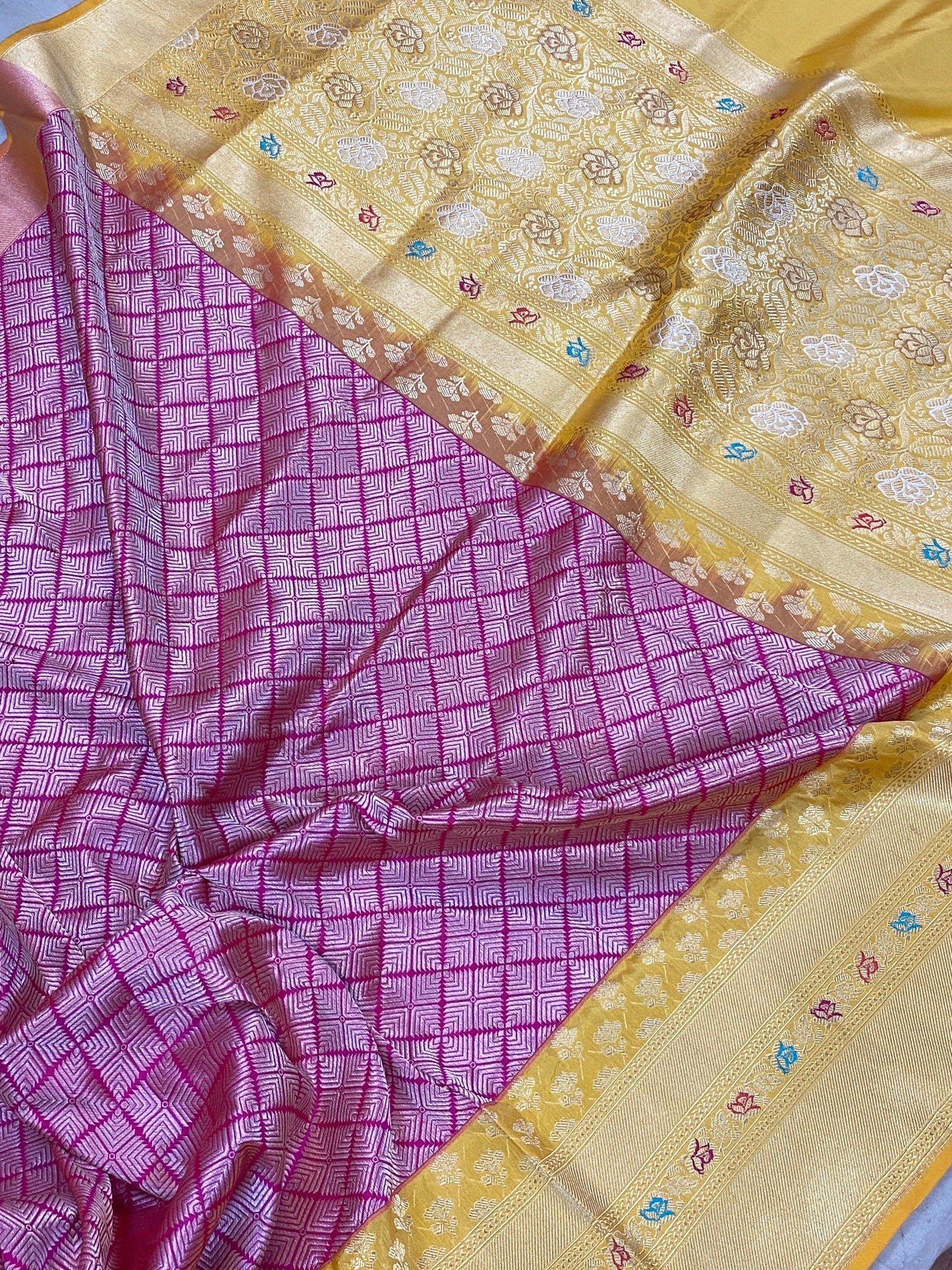 Pink Pure Banarasi Katan Silk Handloom Saree by Shades Of Benares - banarasi - banarasi saree shop