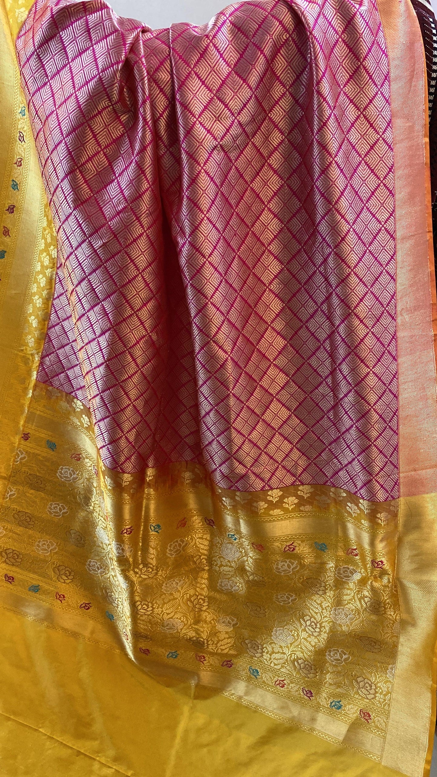 Pink Pure Banarasi Katan Silk Handloom Saree by Shades Of Benares - banarasi - banarasi saree shop