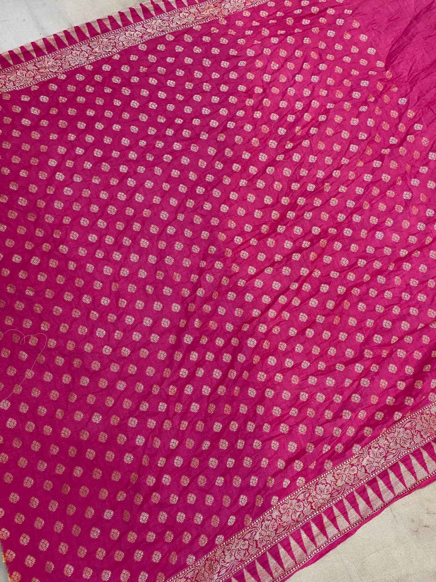 Pink Pure Banarasi Khaddi Moonga Silk Handloom Saree by Shades Of Benares - banarasi - banarasi saree shop