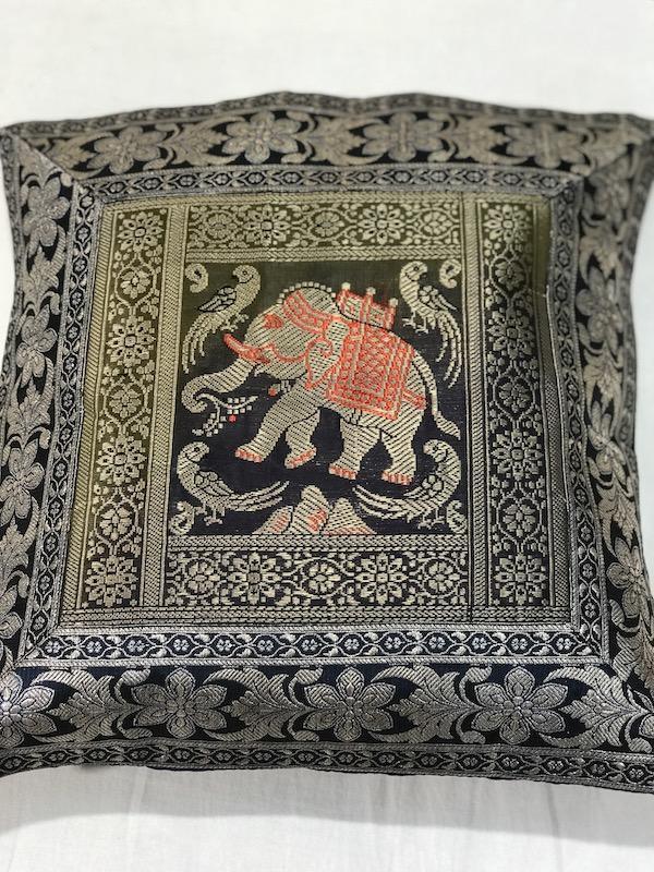 Pure Banarasi Broacde Handloom Cushion Covers (F16) - Shades Of Benares