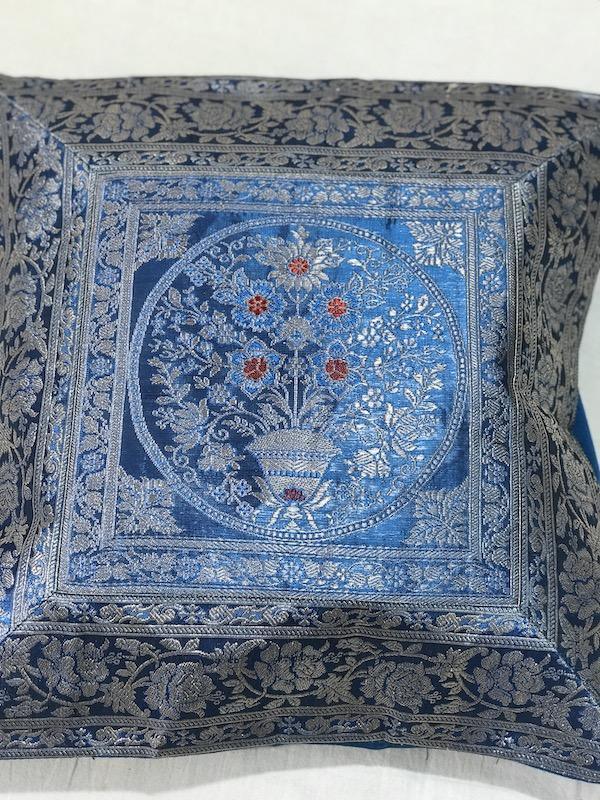 Pure Banarasi Broacde Handloom Cushion Covers (F25) - Shades Of Benares
