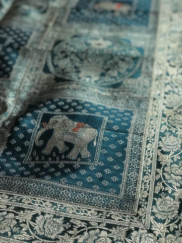 Pure Banarasi Brocade Handloom Table Cover (H03) - Shades Of Benares