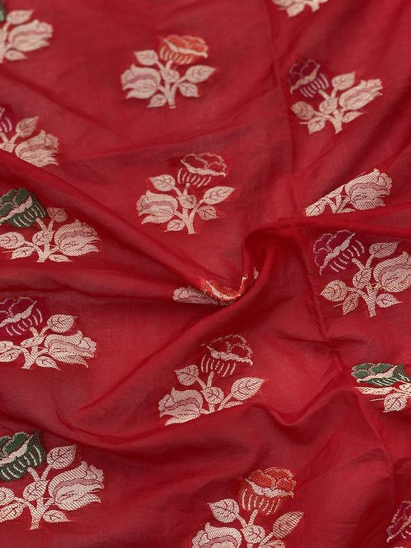 Pure Banarasi chiffon georgette Handloom Saree With Blouse Piece (J12) by Shades Of Benares - banarasi - banarasi saree shop