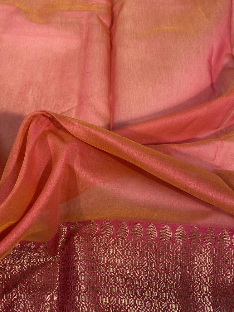 Pure Banarasi Cotton Patola Handloom Saree With Blouse Piece (CC00) by Shades Of Benares - banarasi - banarasi saree shop