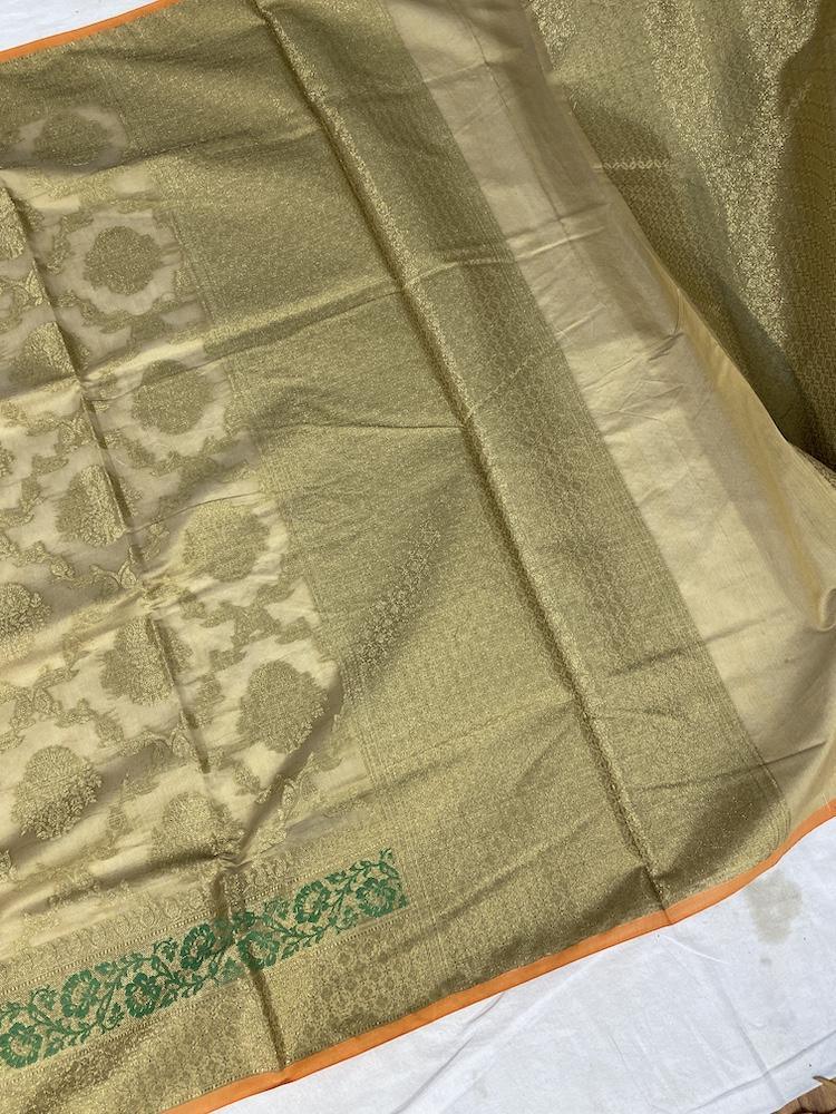 Pure Banarasi Cotton Patola Handloom Saree With Blouse Piece (DD00) by Shades Of Benares - banarasi - banarasi saree shop