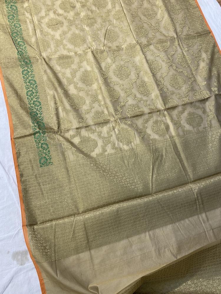 Pure Banarasi Cotton Patola Handloom Saree With Blouse Piece (DD00) - Shades Of Benares