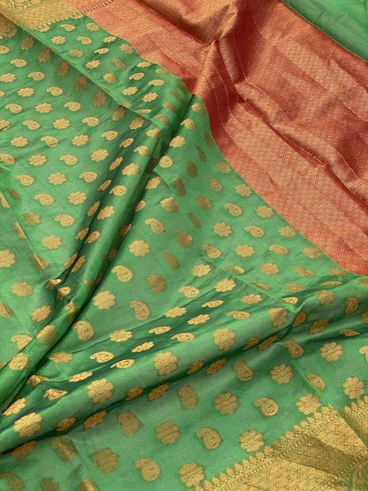 Pure Banarasi Cotton Patola Handloom Saree With Blouse Piece (jj11) by Shades Of Benares - banarasi - banarasi saree shop