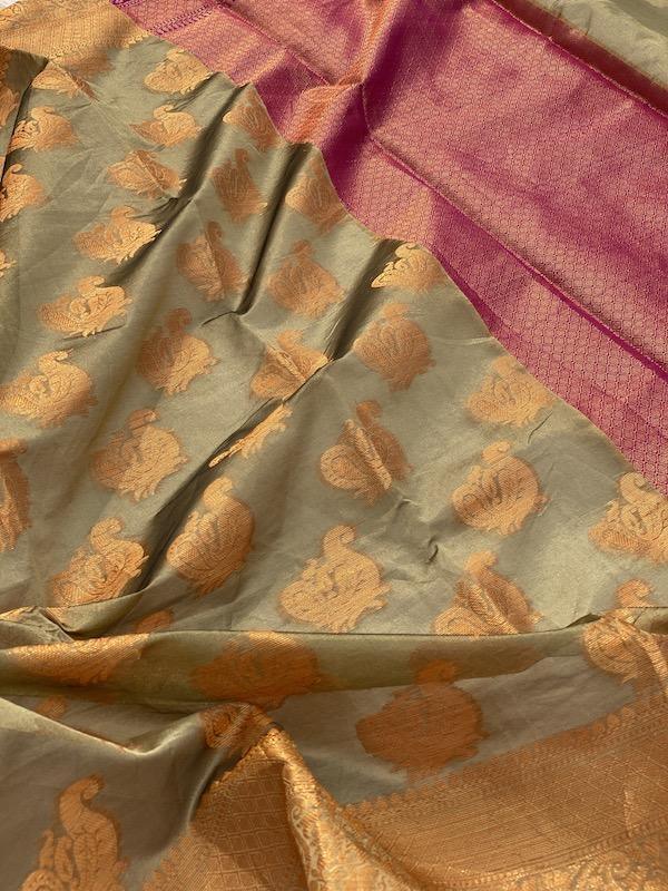 Pure Banarasi Cotton Patola Handloom Saree With Blouse Piece (jj22) by Shades Of Benares - banarasi - banarasi saree shop