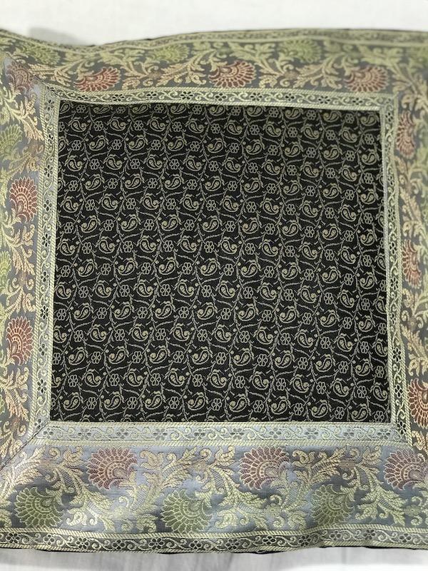 Pure Banarasi Dupion Handloom Cushion Covers (E27) - Shades Of Benares