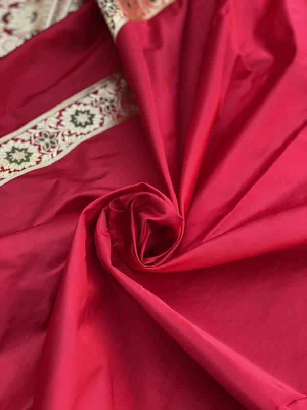 Pure Banarasi Katan Satin Silk Khaddi Saree With Blouse Piece (MPK01D) by Shades Of Benares - banarasi - banarasi saree shop