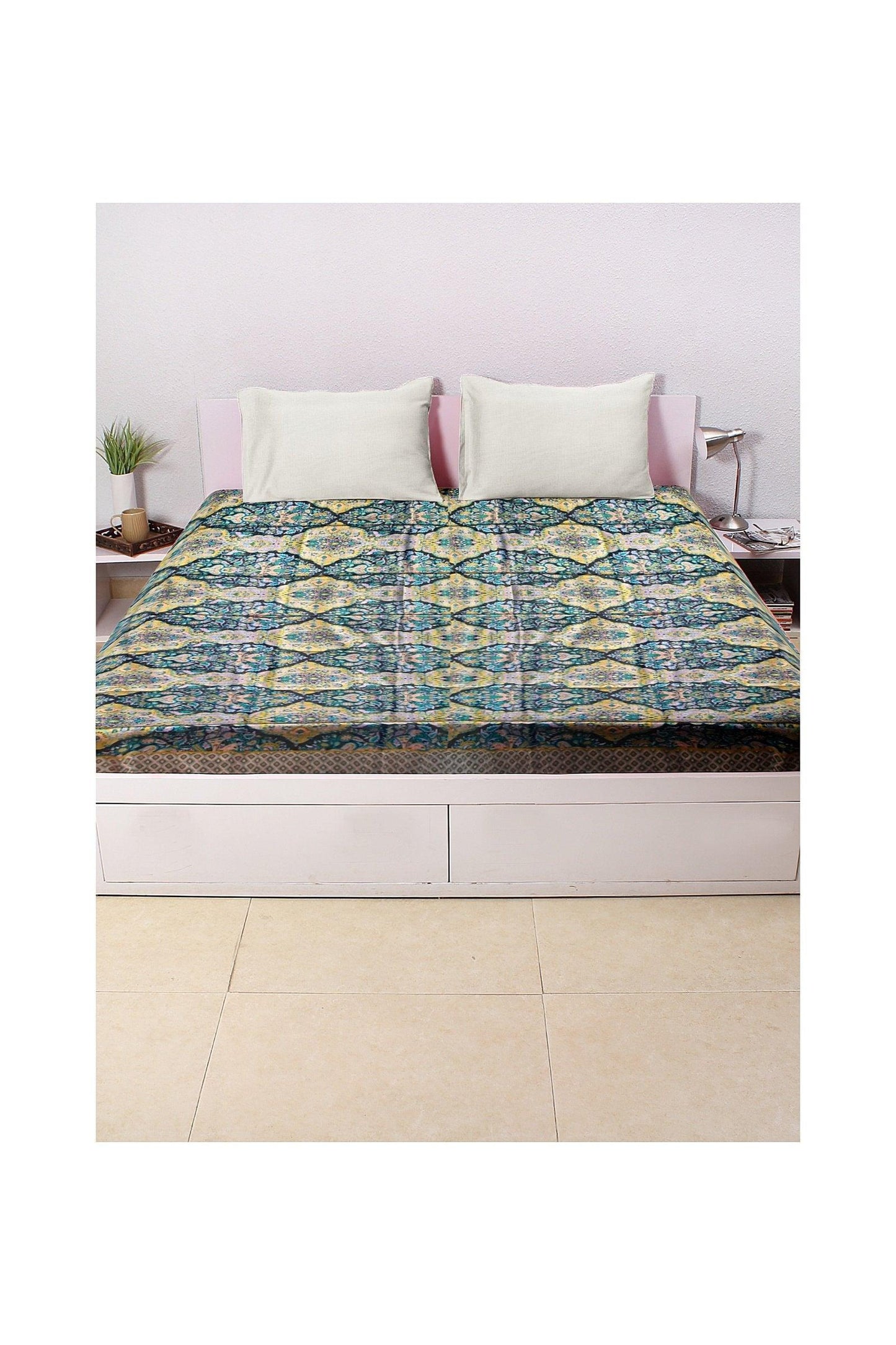 Pure Banarasi Katan silk bed spreads_CT1 by Shades Of Benares - banarasi - banarasi saree shop