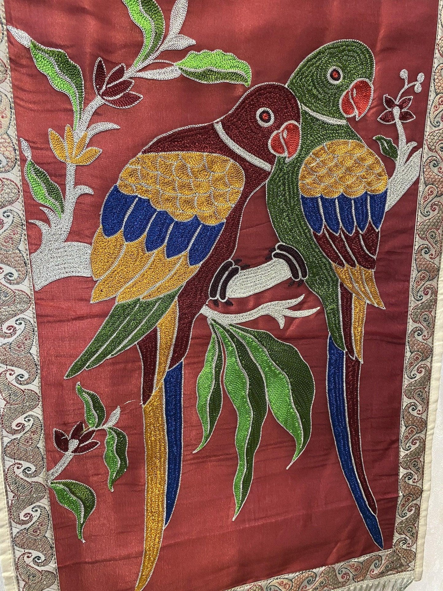 Pure Banarasi Katan silk Brocade handloom Wall Hanging (BEE7) by Shades Of Benares - banarasi - banarasi saree shop