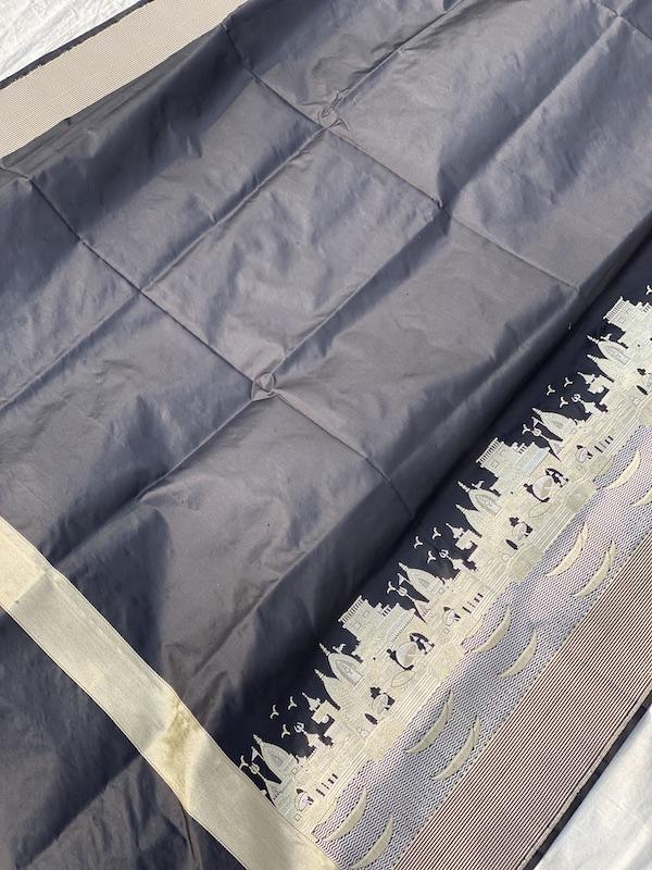 Pure Banarasi Katan silk handloom Dupatta (a) by Shades Of Benares - banarasi - banarasi saree shop