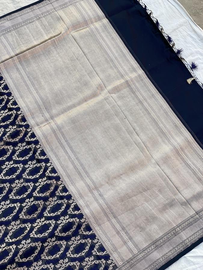 Pure Banarasi Katan Silk Handloom Khaddi Fancy Sarees (h00) by Shades Of Benares - banarasi - banarasi saree shop