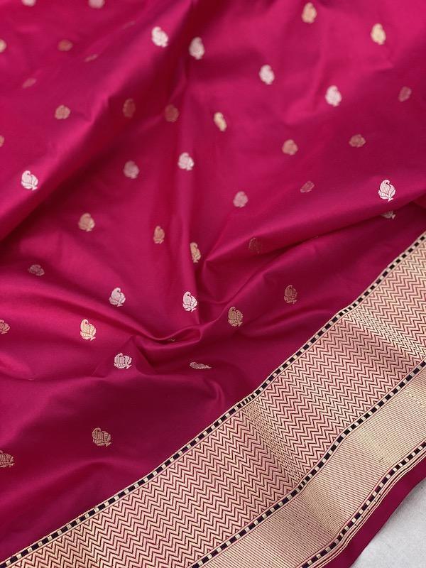 Pure Banarasi Katan Silk Handloom Khaddi Wedding Saree (g00) by Shades Of Benares - banarasi - banarasi saree shop