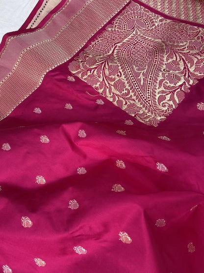 Pure Banarasi Katan Silk Handloom Khaddi Wedding Saree (g00) by Shades Of Benares - banarasi - banarasi saree shop