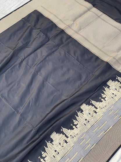 Pure Banarasi Katan silk handloom saree (a1) by Shades Of Benares - banarasi - banarasi saree shop