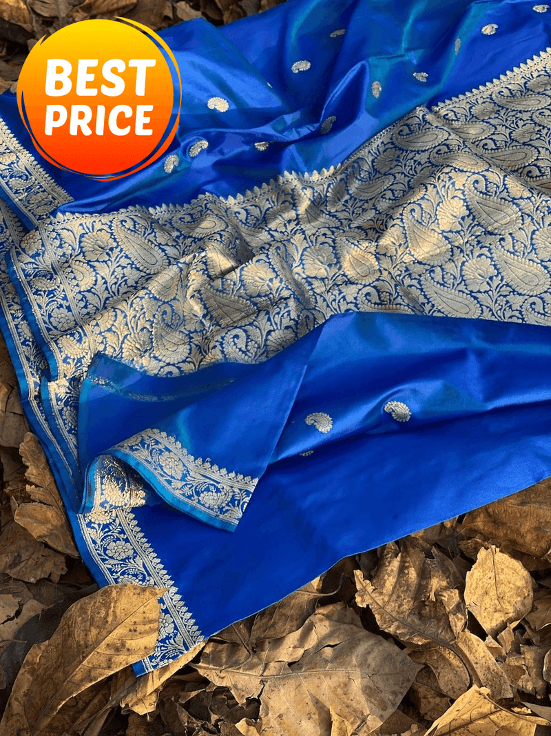 Pure Banarasi Katan Silk handloom Saree (BEE1) by Shades Of Benares - banarasi - banarasi saree shop