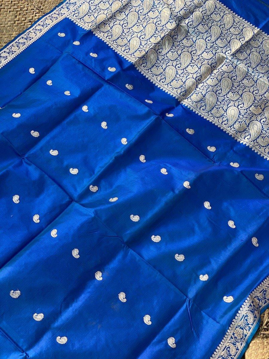 Pure Banarasi Katan Silk handloom Saree (BEE1) by Shades Of Benares - banarasi - banarasi saree shop