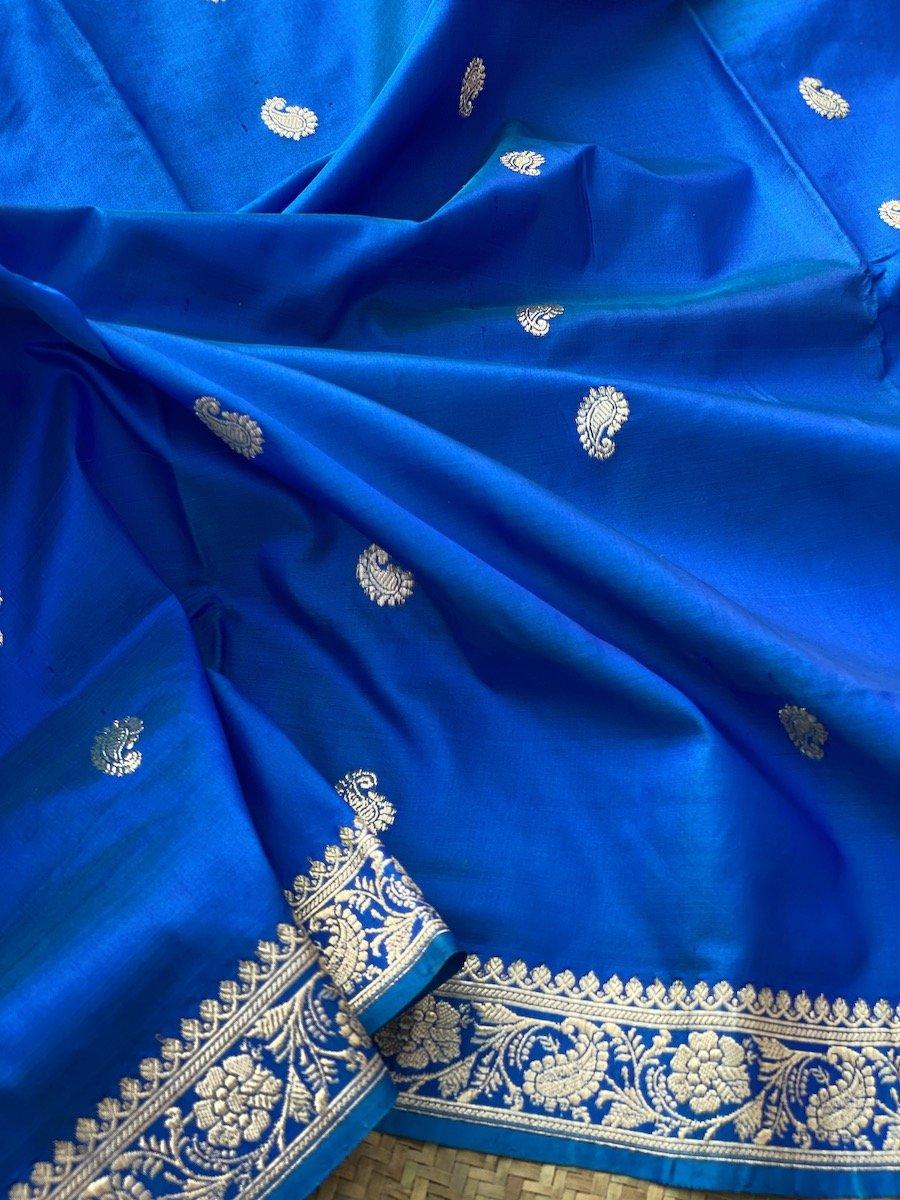 Pure Banarasi Katan Silk handloom Saree (BEE1) by Shades Of Benares - banarasi - banarasi saree shop