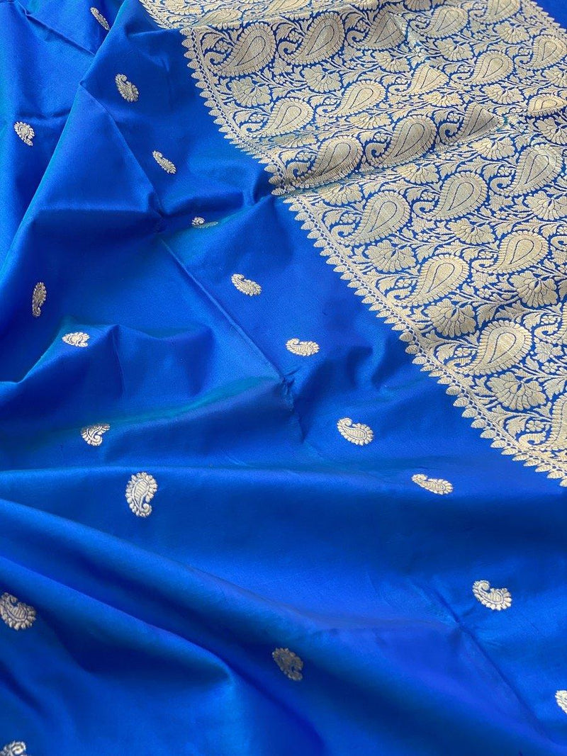 Pure Banarasi Katan Silk handloom Saree (BEE1) - Shades Of Benares