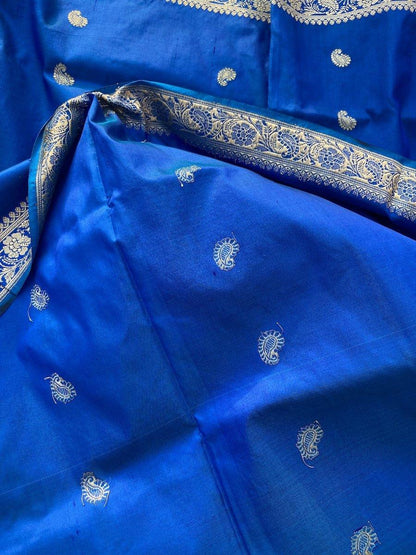 Pure Banarasi Katan Silk handloom Saree (BEE1) by Shades Of Benares - banarasi - banarasi saree shop