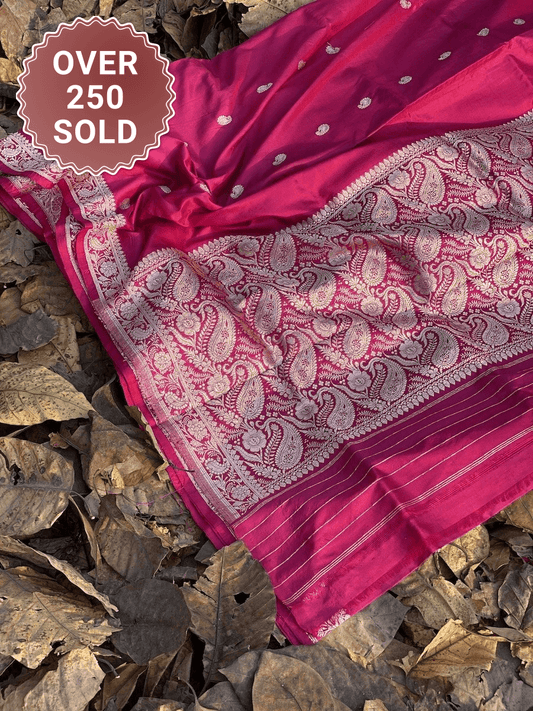 Pure Banarasi Katan Silk handloom Saree (BEE2) by Shades Of Benares - banarasi - banarasi saree shop