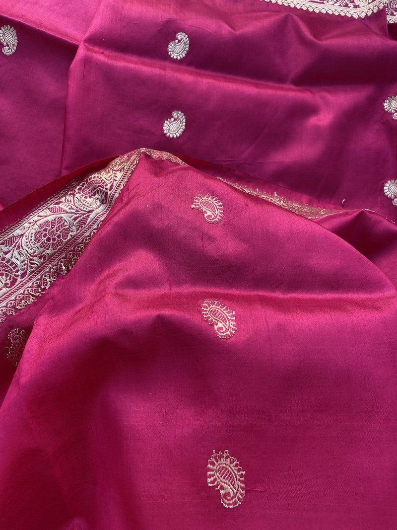 Pure Banarasi Katan Silk handloom Saree (BEE2) - Shades Of Benares