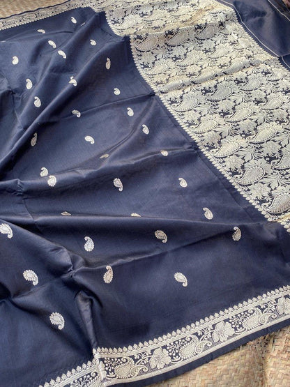 Pure Banarasi Katan Silk handloom Saree (BEE4) by Shades Of Benares - banarasi - banarasi saree shop