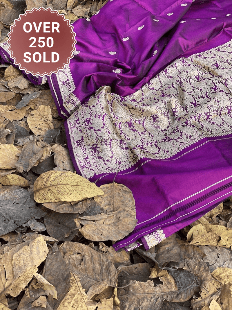 Pure Banarasi Katan Silk handloom Saree (BEE5) - Shades Of Benares