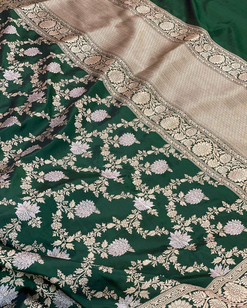 Pure Banarasi Katan silk handloom saree_IN1 - Shades Of Benares