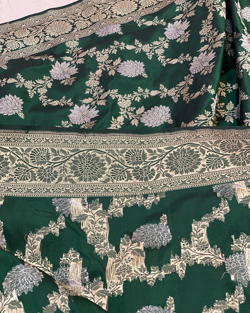 Pure Banarasi Katan silk handloom saree_IN1 - Shades Of Benares