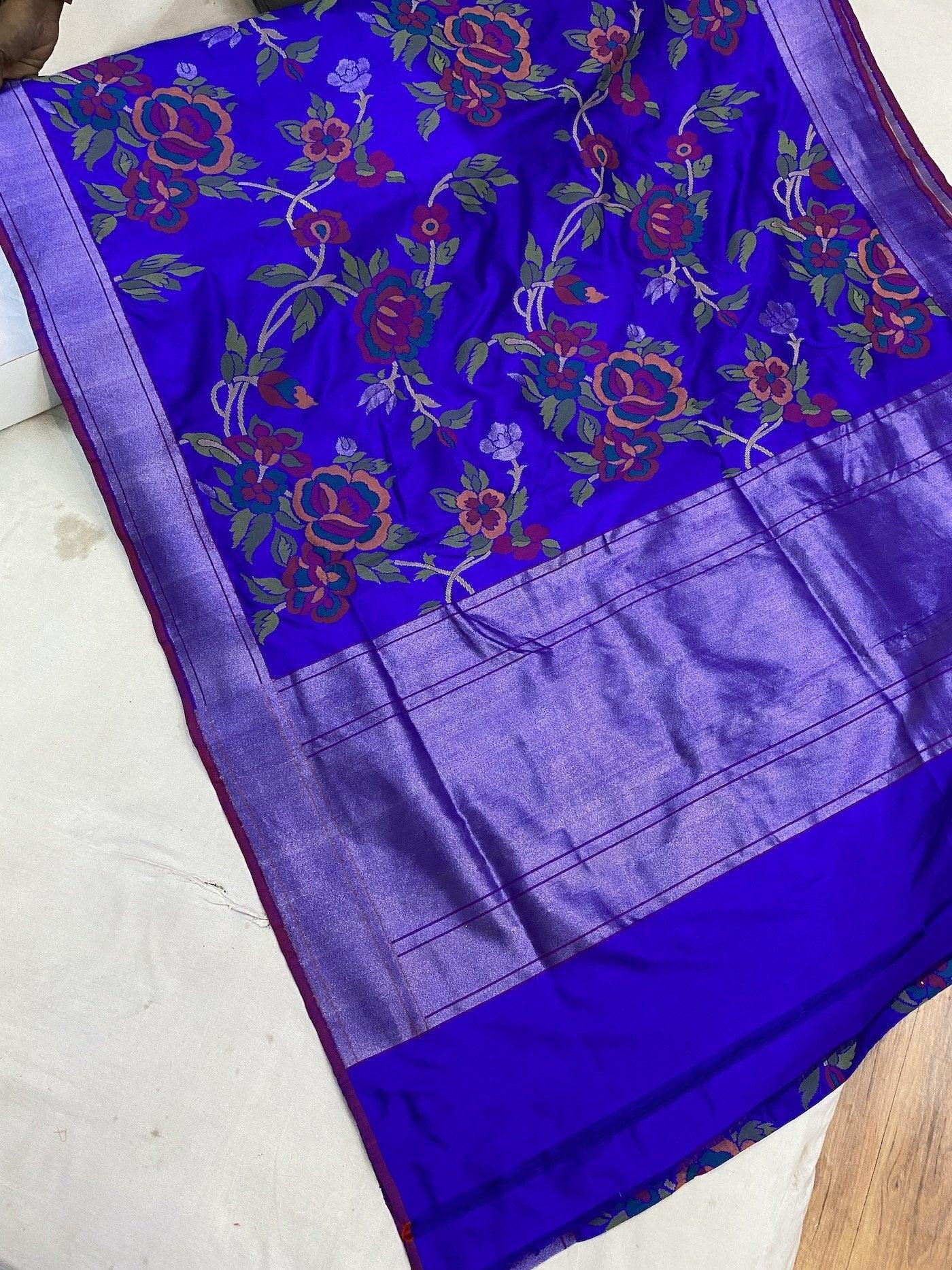 Pure Banarasi Katan silk handloom saree, Kadhwa REAL ZARI (HY03) by Shades Of Benares - banarasi - banarasi saree shop