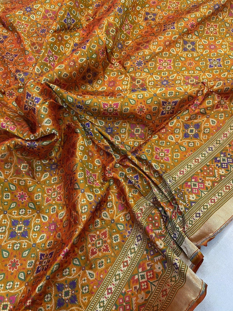 Pure Banarasi Katan silk handloom saree, Minakari (ccc2) - Shades Of Benares