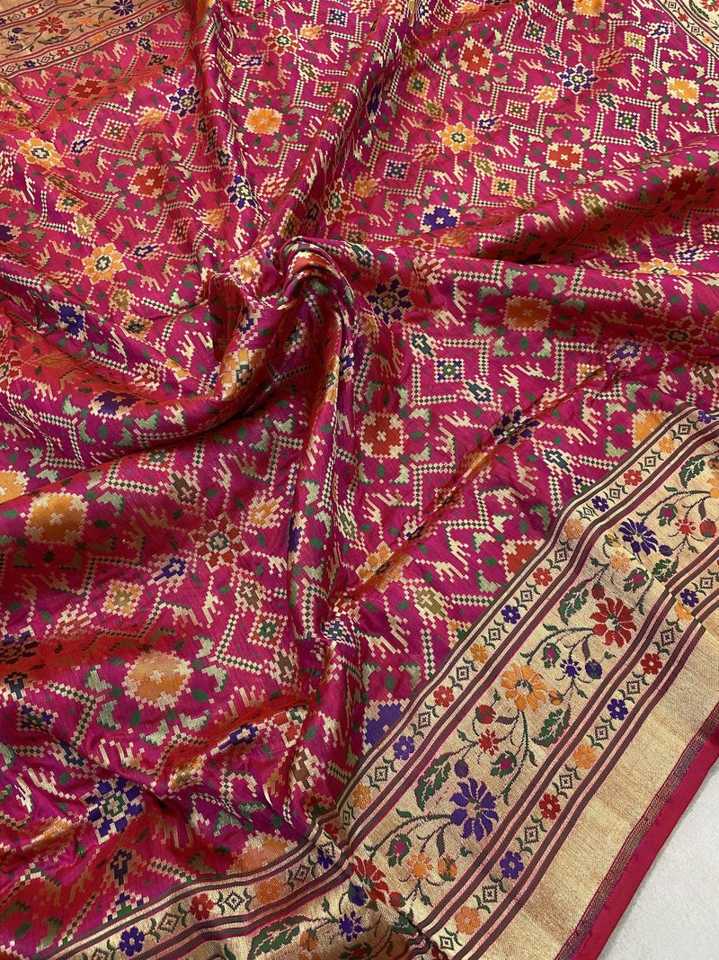 Pure Banarasi Katan silk handloom saree, Minakari (ccc3) - Shades Of Benares